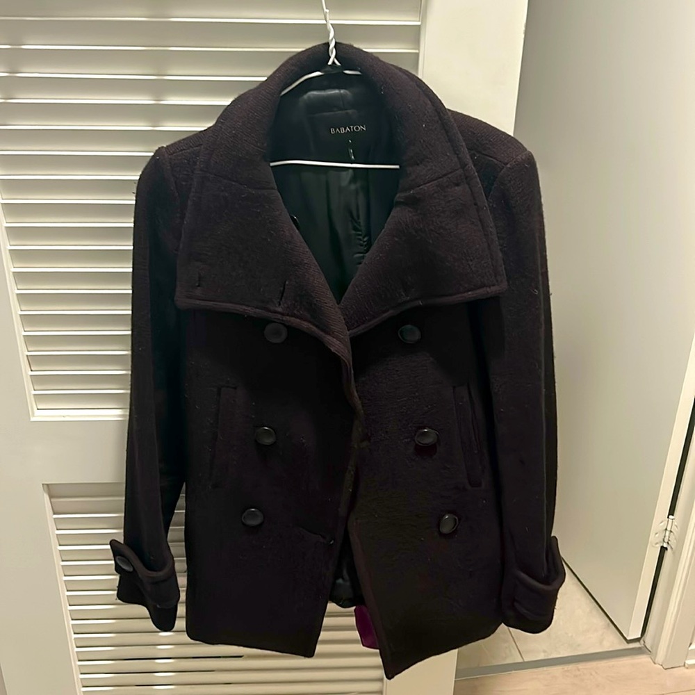 Babaton | Howell Wool Peacoat | Eggplant | Size S